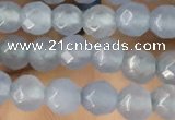 CTG2530 15.5 inches 4mm faceted round agate beads wholesale