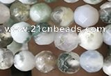 CTG2532 15.5 inches 4mm faceted round tree agate beads