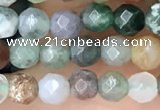 CTG2533 15.5 inches 4mm faceted round Indian agate beads