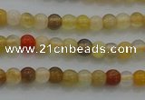 CTG263 15.5 inches 3mm round tiny yellow botswana agate beads wholesale