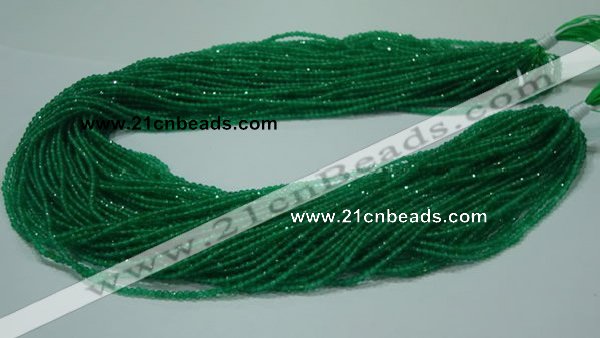 CTG28 15.5 inches 2mm faceted round green agate beads wholesale