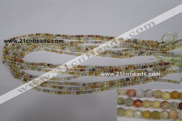 CTG300 15.5 inches 3mm faceted round ting crazy lace agate beads