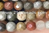 CTG3551 15.5 inches 4mm faceted round imperial jasper beads