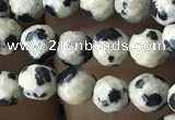 CTG3558 15.5 inches 4mm faceted round dalmatian jasper beads