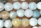 CTG3571 15.5 inches 4mm faceted round amazonite beads wholesale