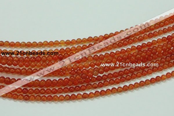 CTG37 15.5 inches 2mm round grade A tiny red agate beads wholesale