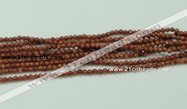 CTG40 15.5 inches 2mm round tiny goldstone beads wholesale