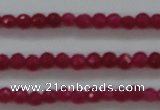 CTG403 15.5 inches 2mm faceted round tiny dyed candy jade beads