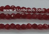 CTG404 15.5 inches 2mm faceted round tiny dyed candy jade beads