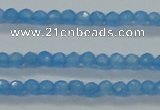 CTG409 15.5 inches 2mm faceted round tiny dyed candy jade beads