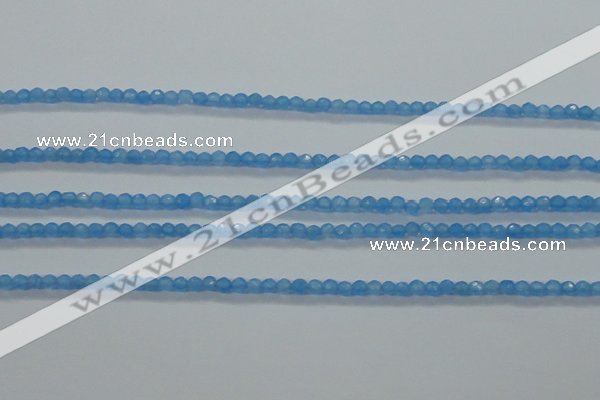 CTG409 15.5 inches 2mm faceted round tiny dyed candy jade beads