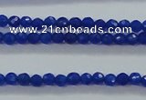 CTG412 15.5 inches 2mm faceted round tiny dyed candy jade beads