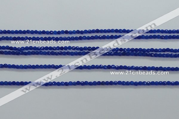 CTG412 15.5 inches 2mm faceted round tiny dyed candy jade beads