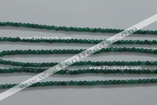 CTG414 15.5 inches 2mm faceted round tiny dyed candy jade beads