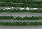 CTG416 15.5 inches 2mm faceted round tiny dyed candy jade beads