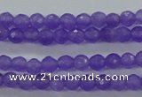 CTG421 15.5 inches 3mm faceted round tiny dyed candy jade beads