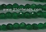 CTG422 15.5 inches 3mm faceted round tiny dyed candy jade beads