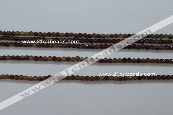 CTG425 15.5 inches 2mm faceted round tiny agate gemstone beads