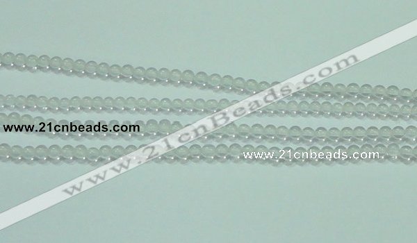 CTG44 15.5 inches 2mm round tiny white crystal beads wholesale