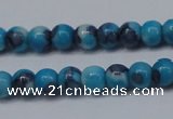 CTG454 15.5 inches 3mm round tiny dyed rain flower stone beads