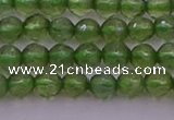 CTG512 15.5 inches 4mm faceted round tiny green apatite beads