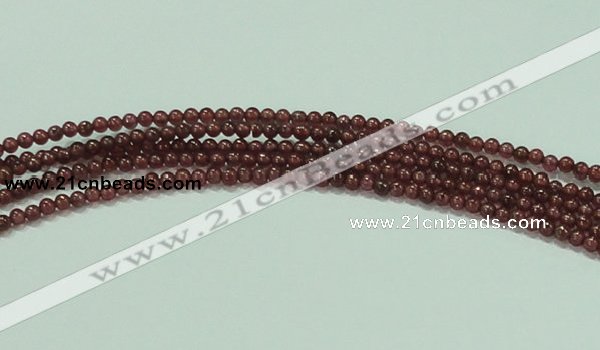 CTG53 15.5 inches 2mm round grade AA tiny garnet beads wholesale