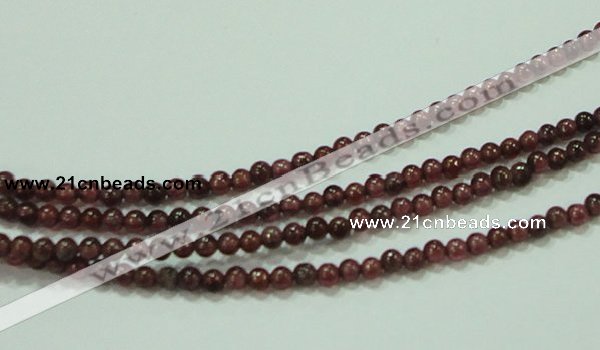 CTG54 15.5 inches 2mm round grade A tiny garnet beads wholesale