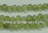 CTG55 15.5 inches 2mm round tiny olivine gemstone beads wholesale