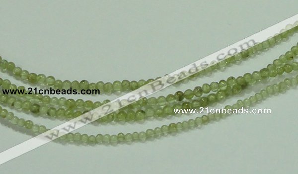 CTG55 15.5 inches 2mm round tiny olivine gemstone beads wholesale