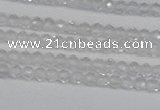 CTG600 15.5 inches 2mm faceted round white crystal beads