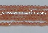 CTG609 15.5 inches 2mm faceted round golden sunstone beads