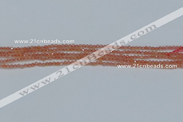 CTG609 15.5 inches 2mm faceted round golden sunstone beads