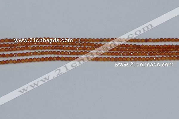 CTG615 15.5 inches 2mm faceted round orange garnet beads