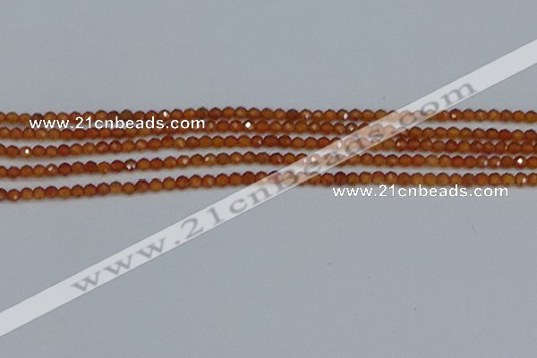 CTG616 15.5 inches 3mm faceted round orange garnet beads