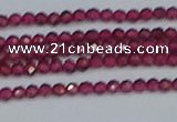 CTG617 15.5 inches 2mm faceted round mozambique red garnet beads