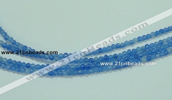 CTG62 15.5 inches 2mm round tiny dyed white jade beads wholesale