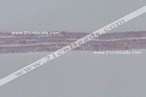 CTG621 15.5 inches 2mm faceted round lavender amethyst beads