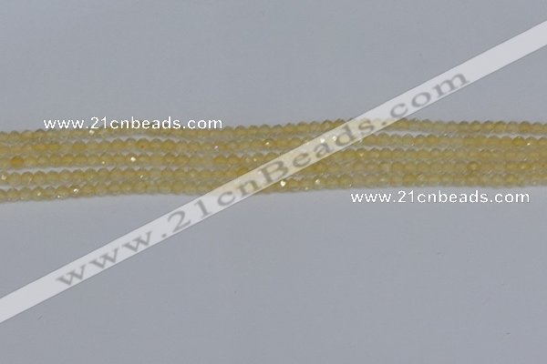 CTG623 15.5 inches 2mm faceted round citrine gemstone beads