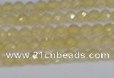 CTG624 15.5 inches 3mm faceted round citrine gemstone beads