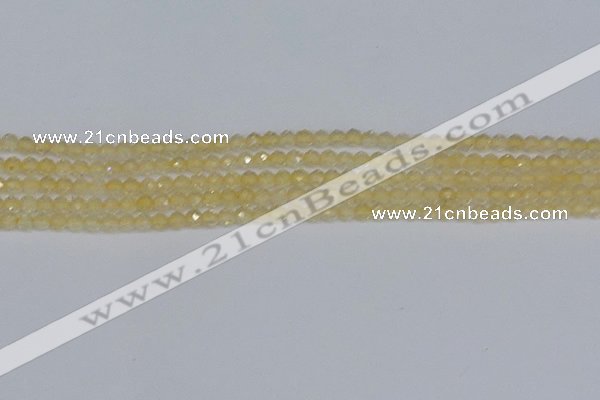 CTG624 15.5 inches 3mm faceted round citrine gemstone beads