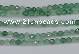 CTG627 15.5 inches 2mm faceted round green strawberry quartz beads