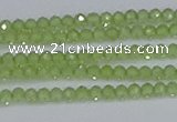 CTG629 15.5 inches 2mm faceted round peridot gemstone beads