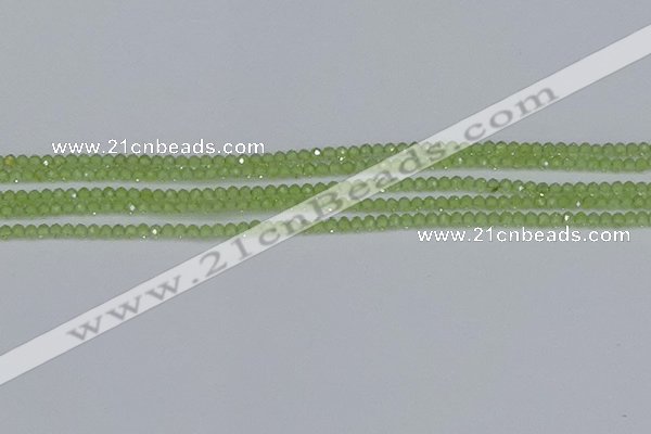 CTG629 15.5 inches 2mm faceted round peridot gemstone beads