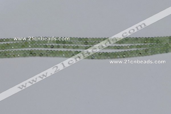 CTG633 15.5 inches 2mm faceted round green rutilated quartz beads