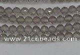 CTG638 15.5 inches 3mm faceted round ice black obsidian beads