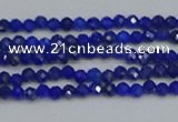 CTG649 15.5 inches 2mm faceted round lapis lazuli gemstone beads