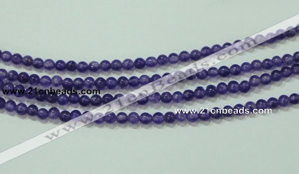 CTG65 15.5 inches 3mm round tiny dyed white jade beads wholesale