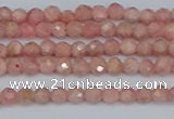 CTG654 15.5 inches 3mm faceted round Argentina rhodochrosite beads