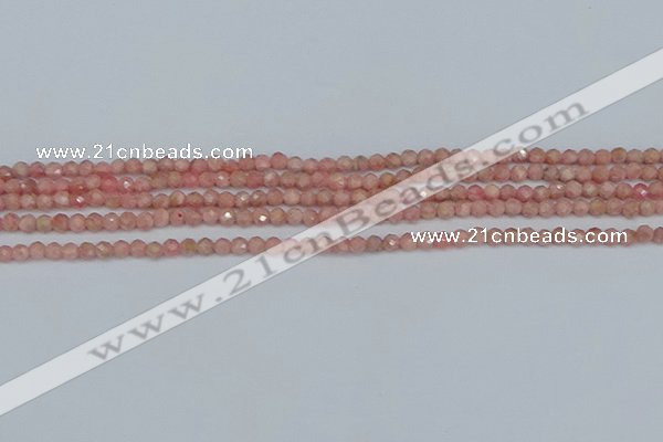 CTG654 15.5 inches 3mm faceted round Argentina rhodochrosite beads