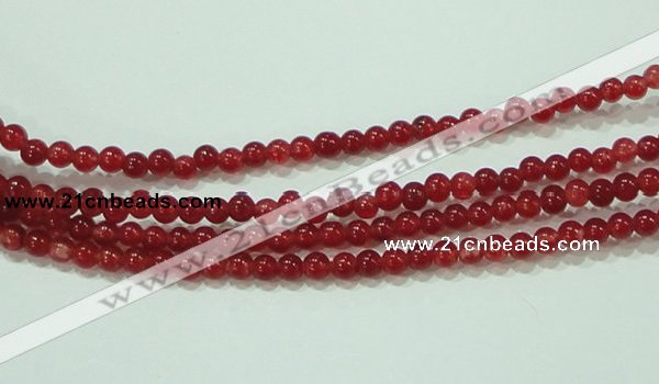 CTG67 15.5 inches 3mm round tiny dyed white jade beads wholesale